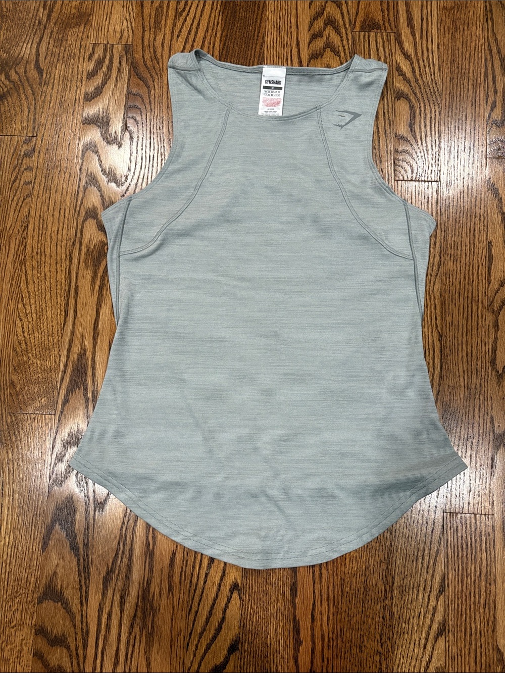 Gymshark Women's Sleeveless Workout Tank - Light grey-green, size M. Like new